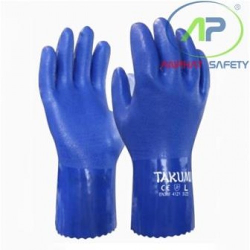 Găng tay chống dầu loại ngắn TAKUMI PVC 600 size M